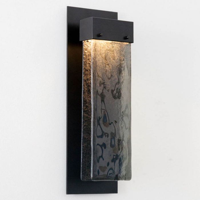 Parallel Glass LED Wall Sconce Smoke Granite/Matte Black