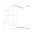 Load image into Gallery viewer, Pari Petite Square Table Lamp - Diagram
