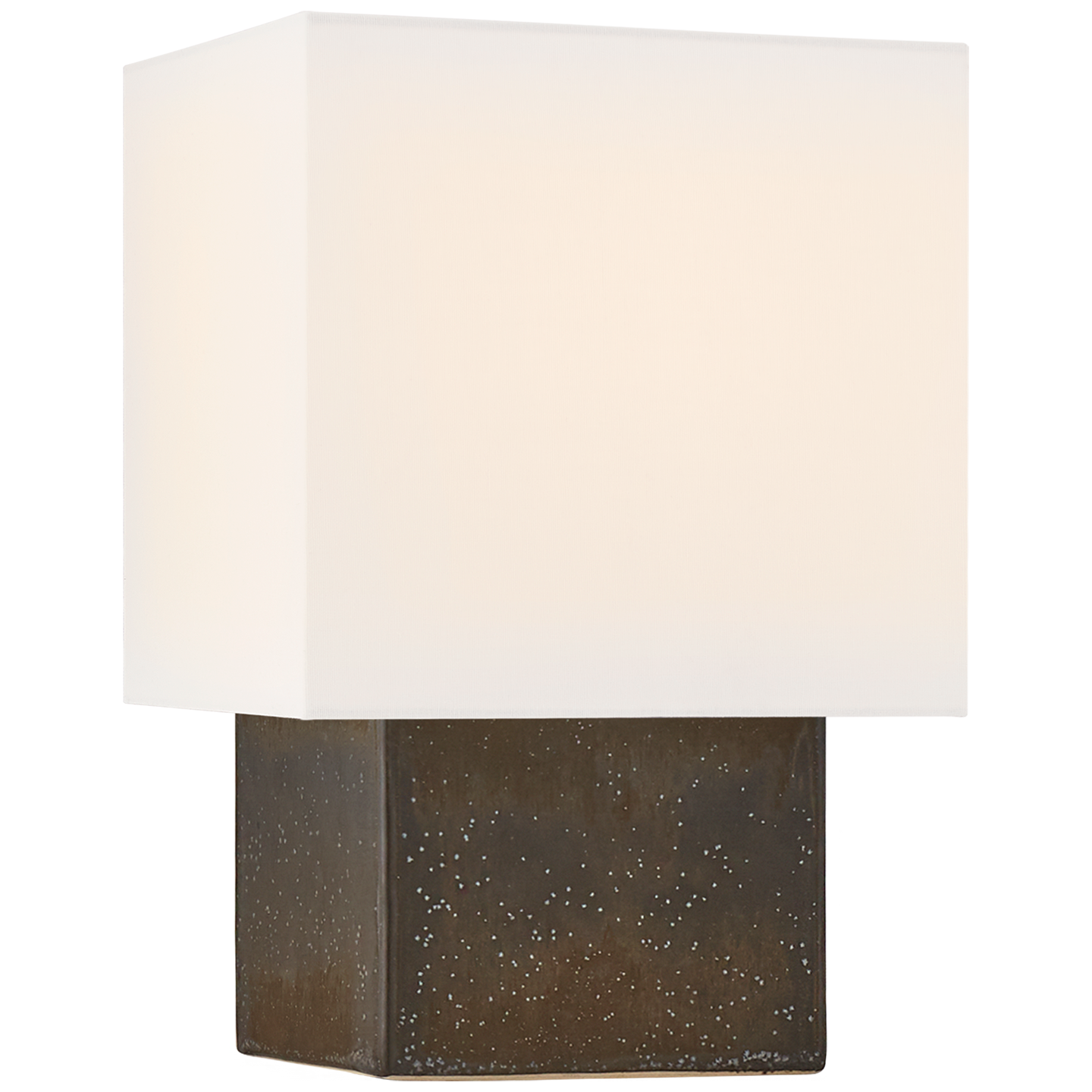 Pari Small Square Table Lamp - Stained Black Metallic