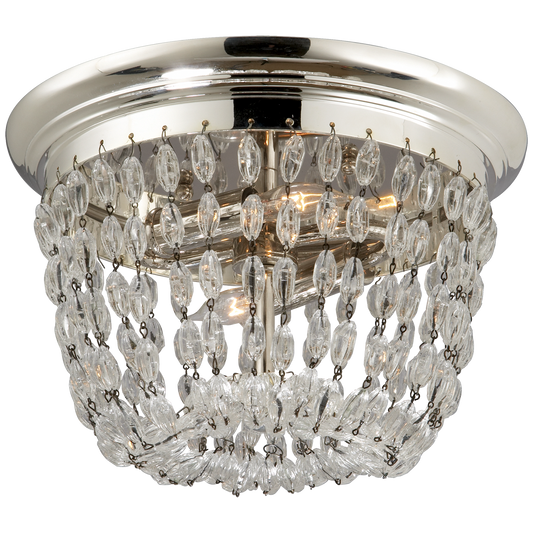 Paris Flea Market Small Flush Mount Polished Silver