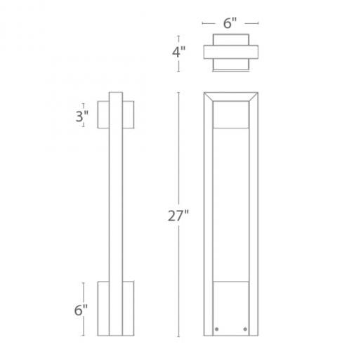 Park LED Bollard Light - Diagram