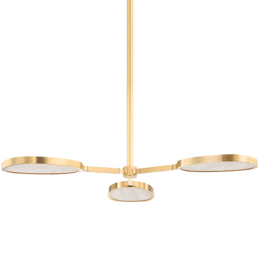 Patras Small Chandelier - Vintage Brass Finish