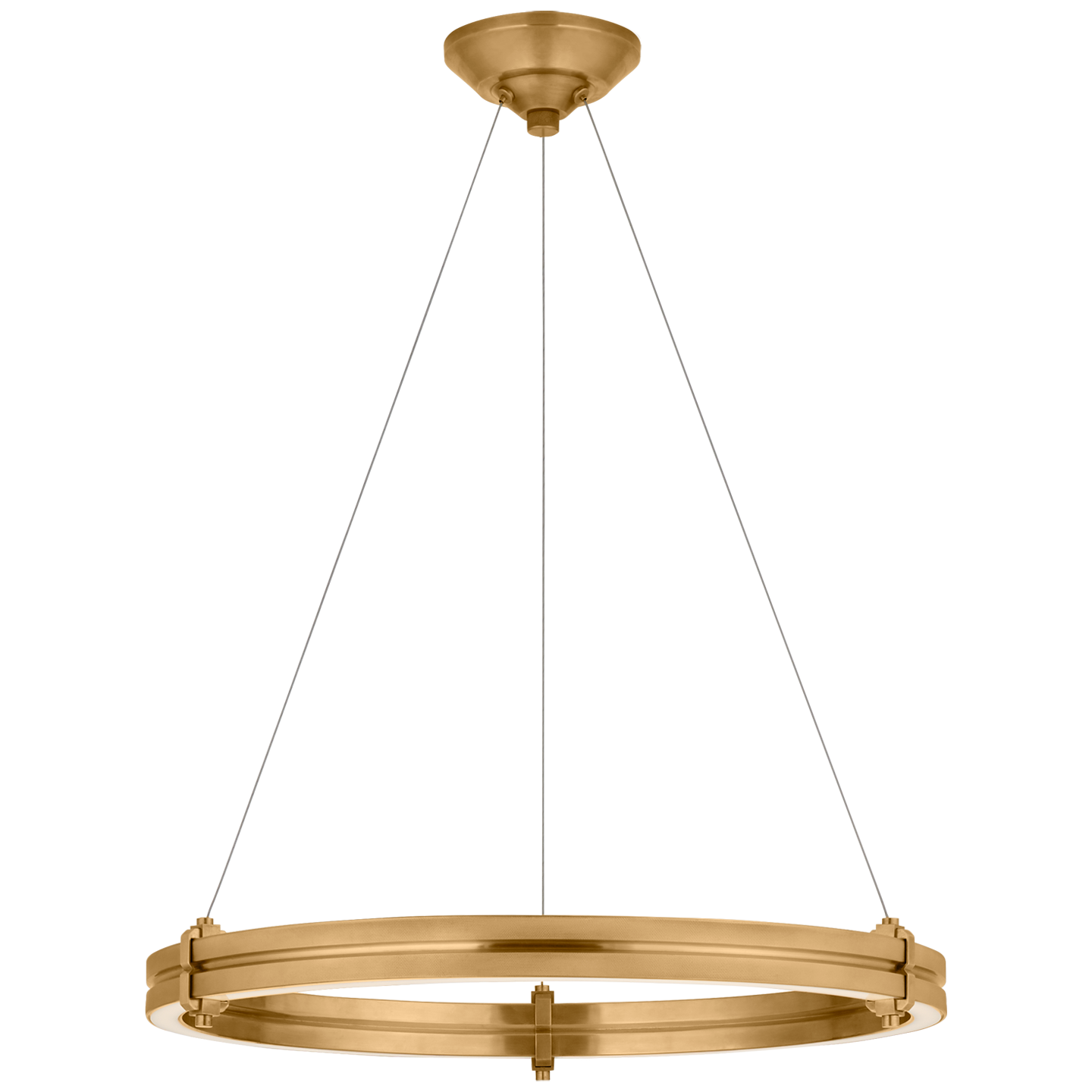 Paxton 24" Ring Chandelier - Natural Brass Finish