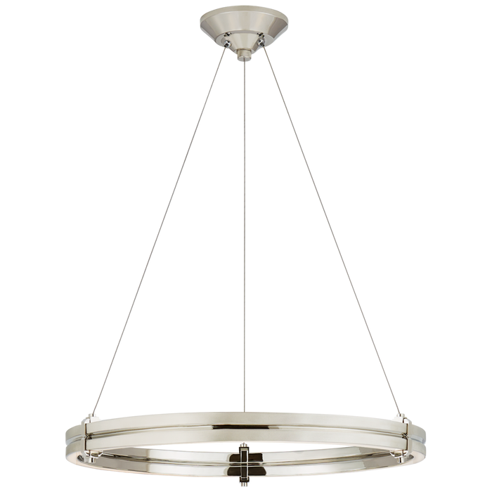 Paxton 24" Ring Chandelier - Polished Nickel Finish