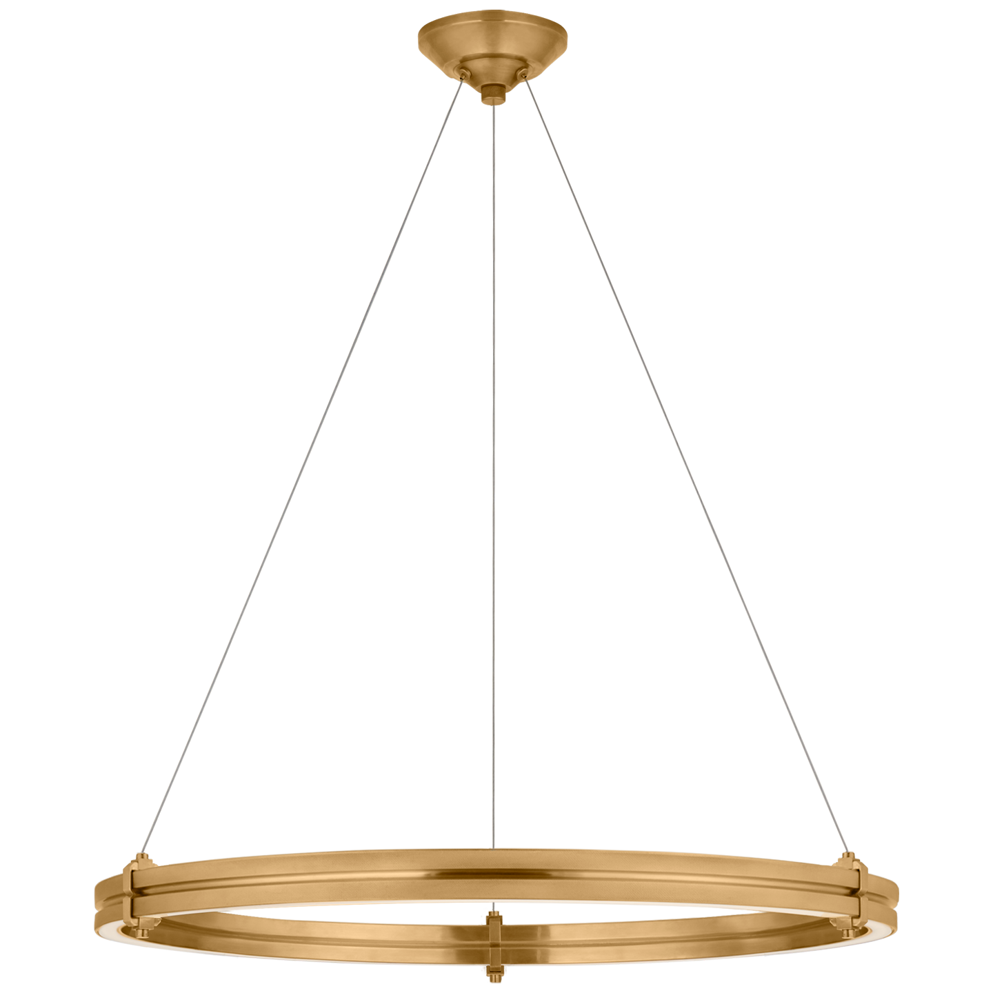 Paxton 32" Ring Chandelier - Natural Brass Finish