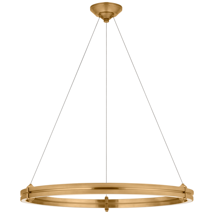 Paxton 32" Ring Chandelier - Natural Brass Finish