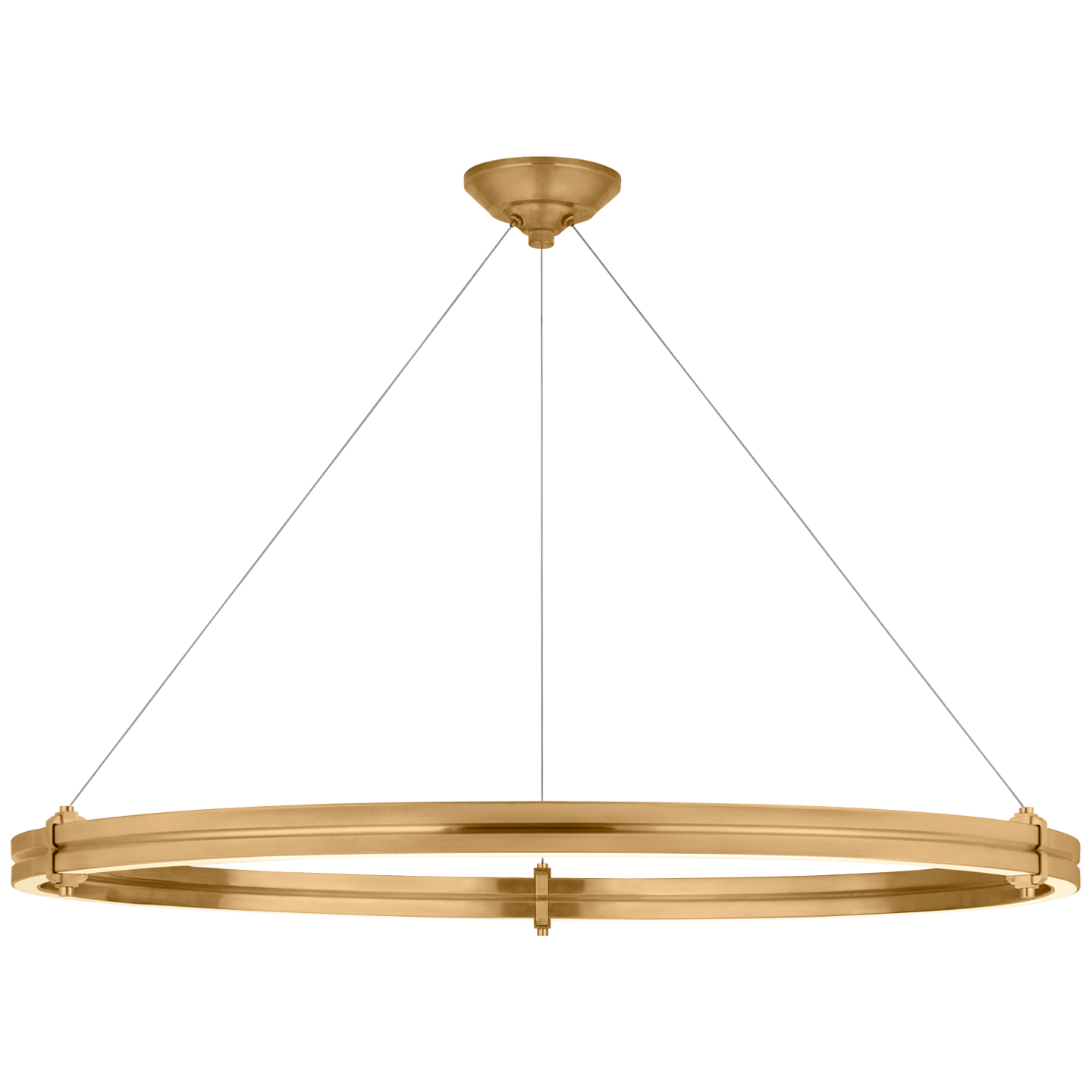 Paxton 40" Ring Chandelier - Natural Brass Finish