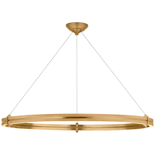 Paxton 40" Ring Chandelier - Natural Brass Finish