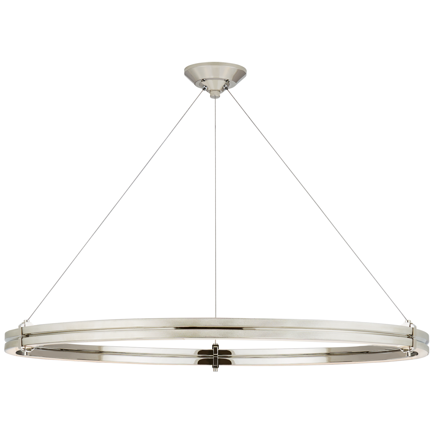 Paxton 40" Ring Chandelier - Polished Nickel Finish