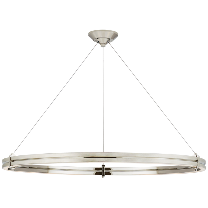 Paxton 40" Ring Chandelier - Polished Nickel Finish