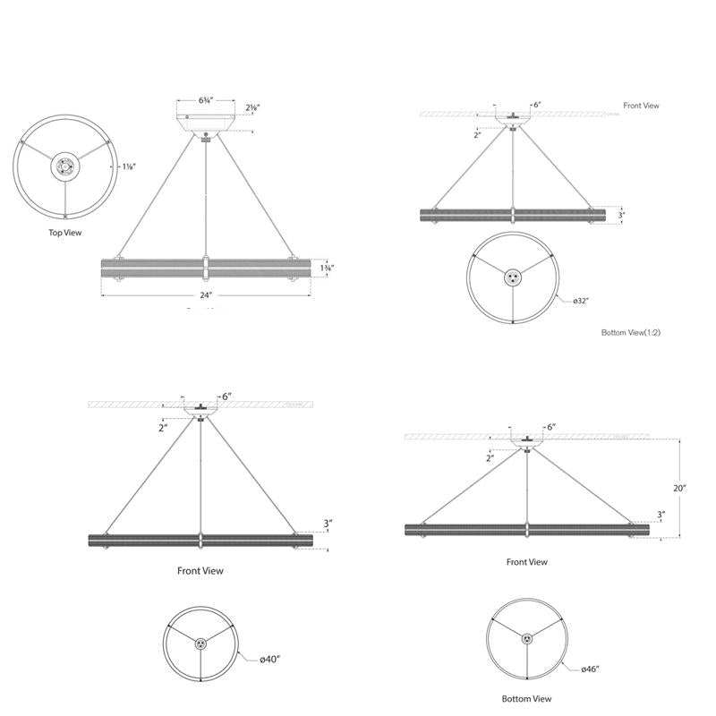 Paxton Ring Chandelier - Diagram