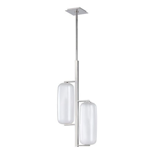 Pebble Tall Pendant - Polished Nickel Finish