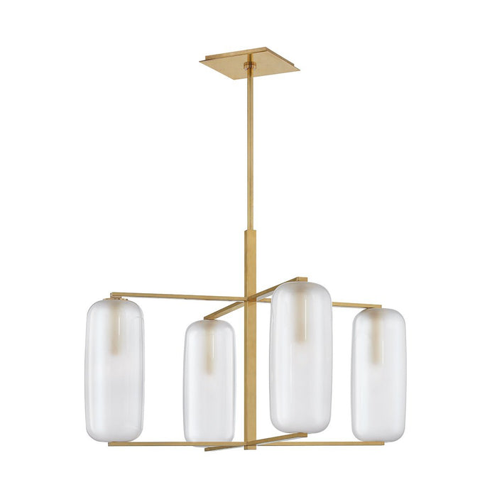 Pebble Small Chandelier - Aged Brass