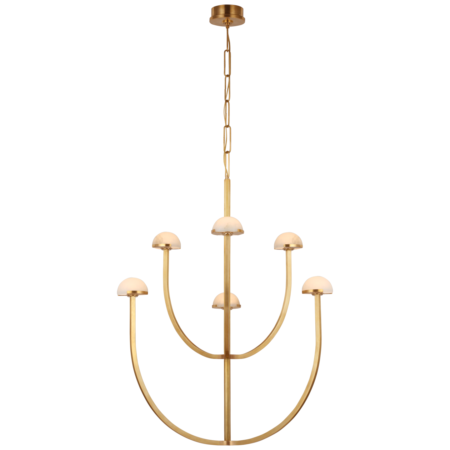 Pedra Medium Chandelier Antique-Burnished Brass Finish