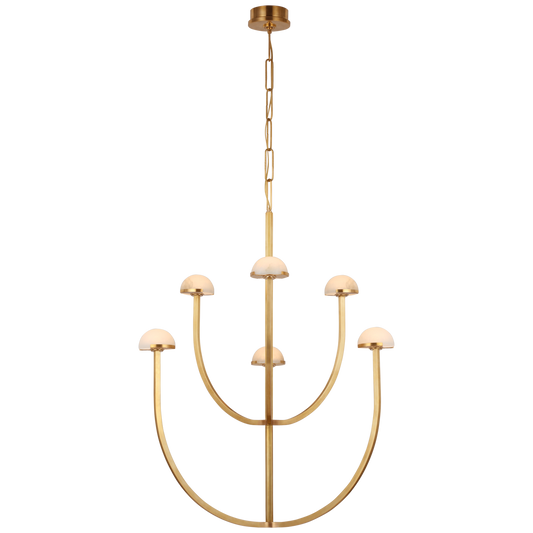 Pedra Medium Chandelier Antique-Burnished Brass Finish