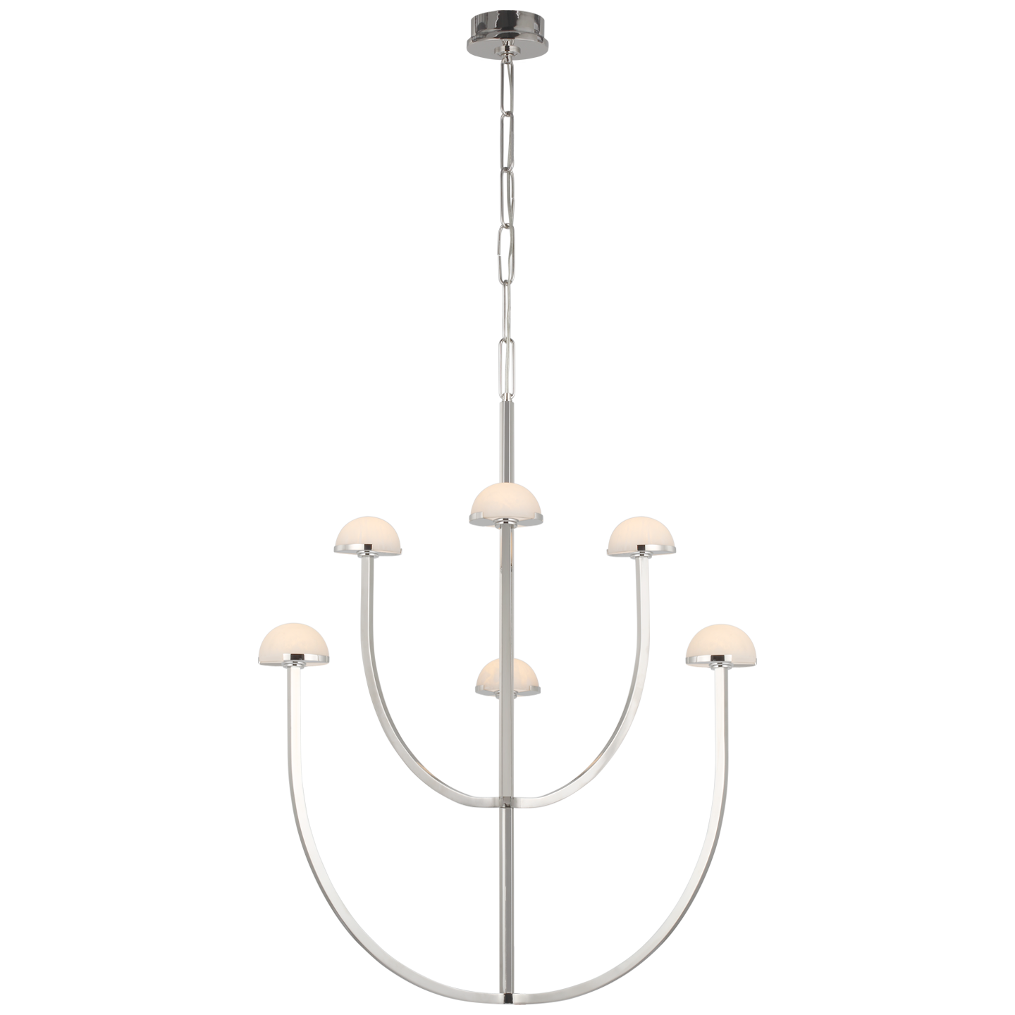 Pedra Medium Chandelier Polished Nickel Finish