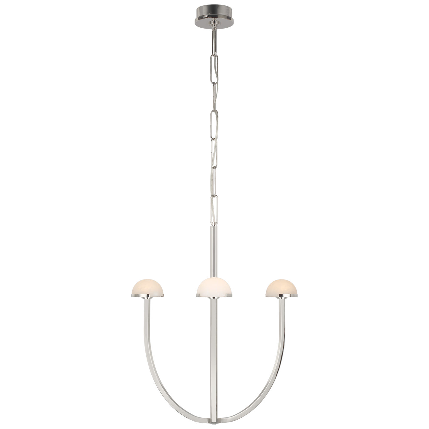 Pedra Small Chandelier Polished Nickel Finish