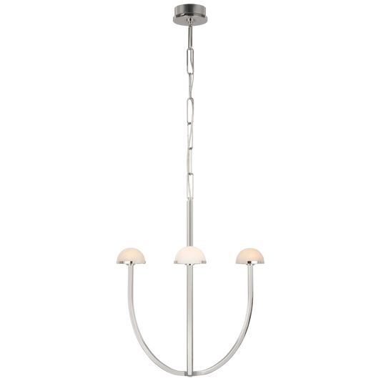 Pedra Small Chandelier Polished Nickel Finish