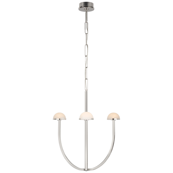 Pedra Small Chandelier Polished Nickel Finish