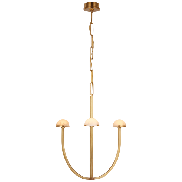 Pedra Small Chandelier Antique-Burnished Brass Finish