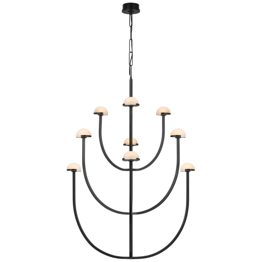 Pedra Large Chandelier Bronze Finish