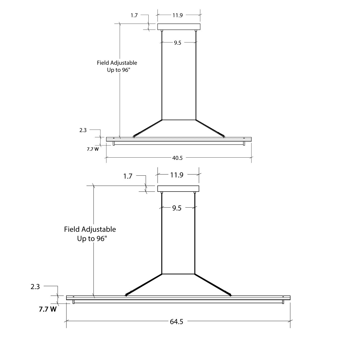 Penna LED Linear Suspension