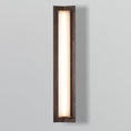 Load image into Gallery viewer, Penna 40" LED Sconce - Dark Stained Walnut/ Distressed Brass Finish
