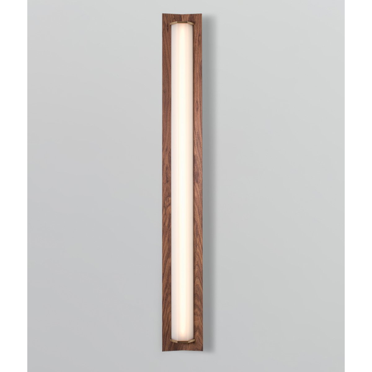 Penna 64" LED Sconce - Walnut/ Distressed Brass Finish