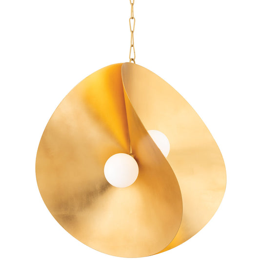 Peony Large Pendant - Gold Leaf Finish