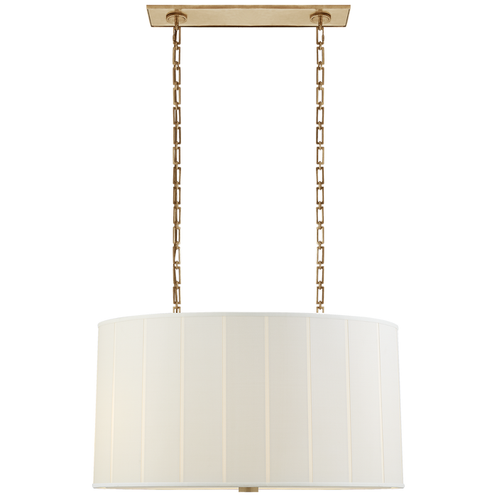 Perfect Pleat Oval Hanging Shade Soft Brass