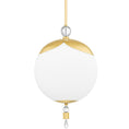 Load image into Gallery viewer, Perla Large Pendant - Aged Brass Finish
