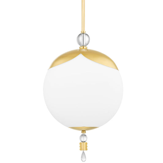 Perla Large Pendant - Aged Brass Finish