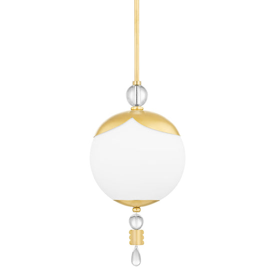 Perla Small Pendant - Aged Brass Finish