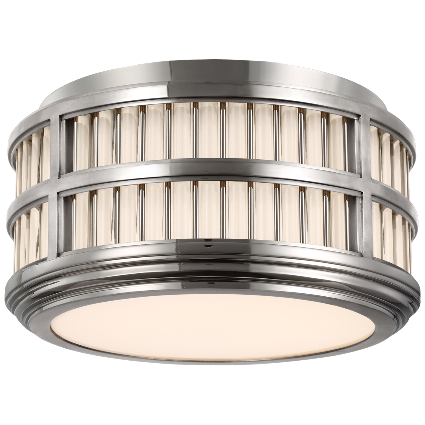 Perren Small Flush Mount - Polished Nickel Finish