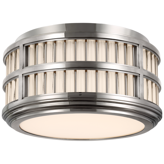 Perren Small Flush Mount - Polished Nickel Finish