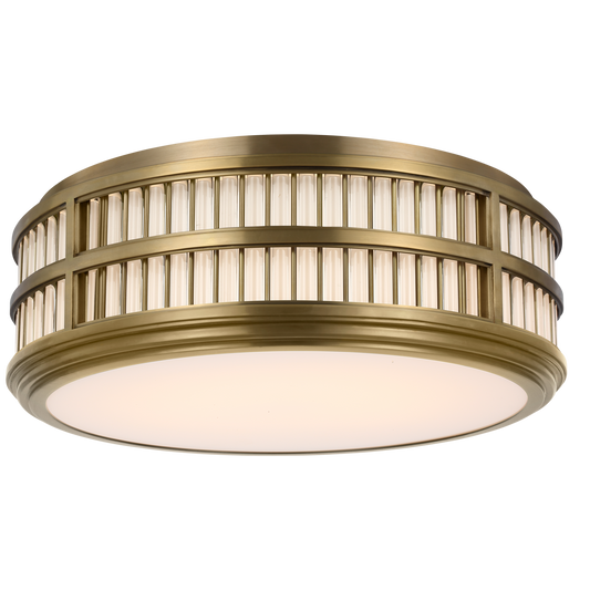 Perren Medium Flush Mount - Natural Brass Finish