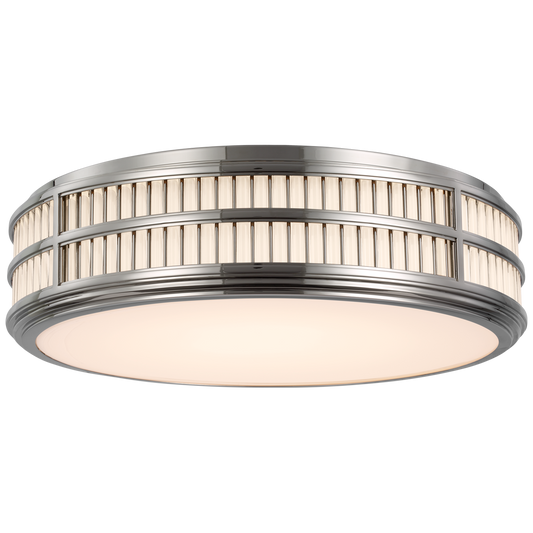 Perren Large Flush Mount - Polished Nickel Finish