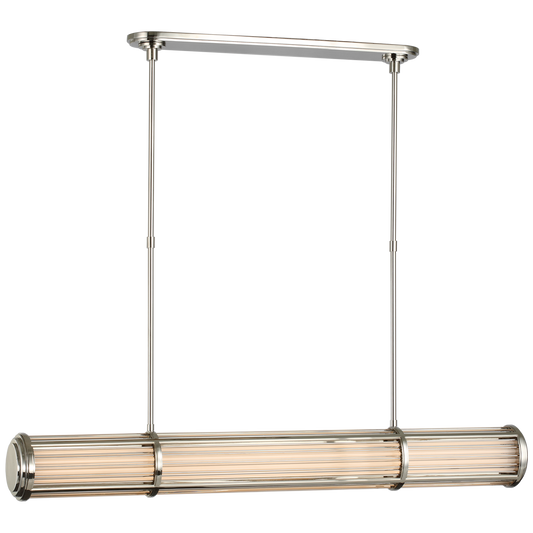 Perren Large Linear Chandelier - Polished Nickel Finish