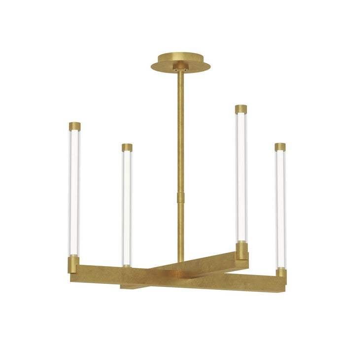 Phobos Small Chandelier - Natural Brass Finish
