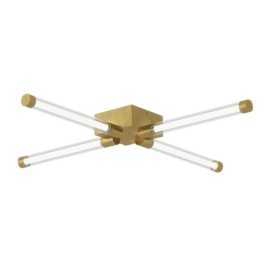 Phobos Wide Flush Mount - Natural Brass Finish