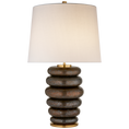 Load image into Gallery viewer, Phoebe Stacked Table Lamp - Crystal Bronze Finish
