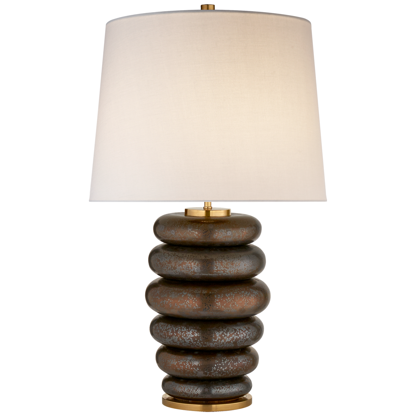 Phoebe Stacked Table Lamp - Crystal Bronze Finish