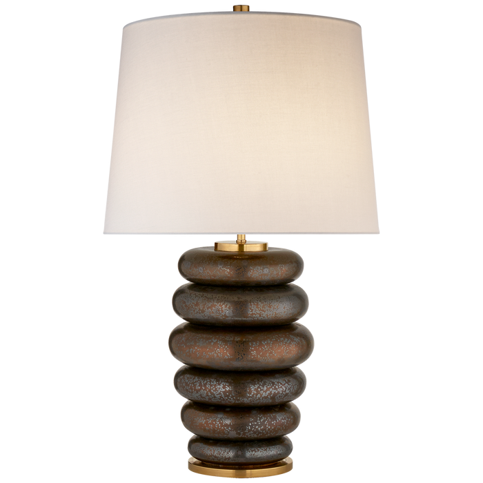 Phoebe Stacked Table Lamp - Crystal Bronze Finish