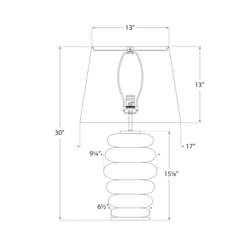 Phoebe Stacked Table Lamp - Diagram