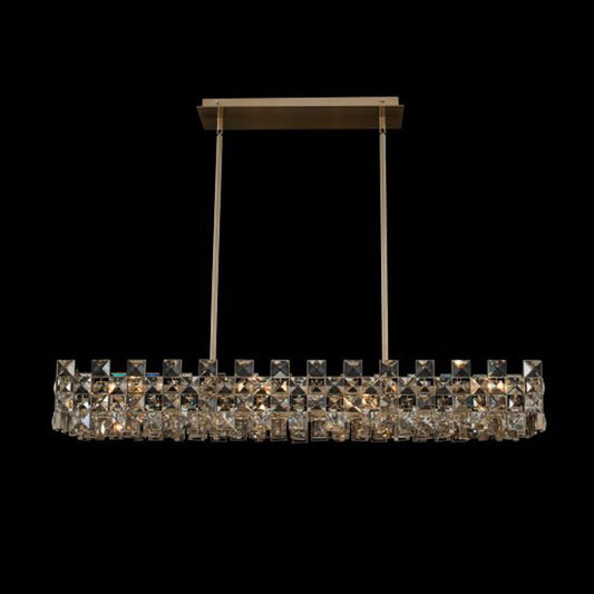 Piazze Linear Suspension - Brushed Champagne Gold Finish