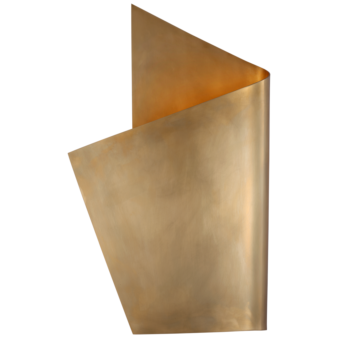 Piel Left Wrapped Sconce - Antique-Burnished Brass Finish