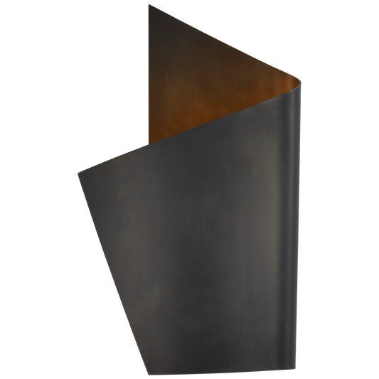 Piel Left Wrapped Sconce - Bronze Finish