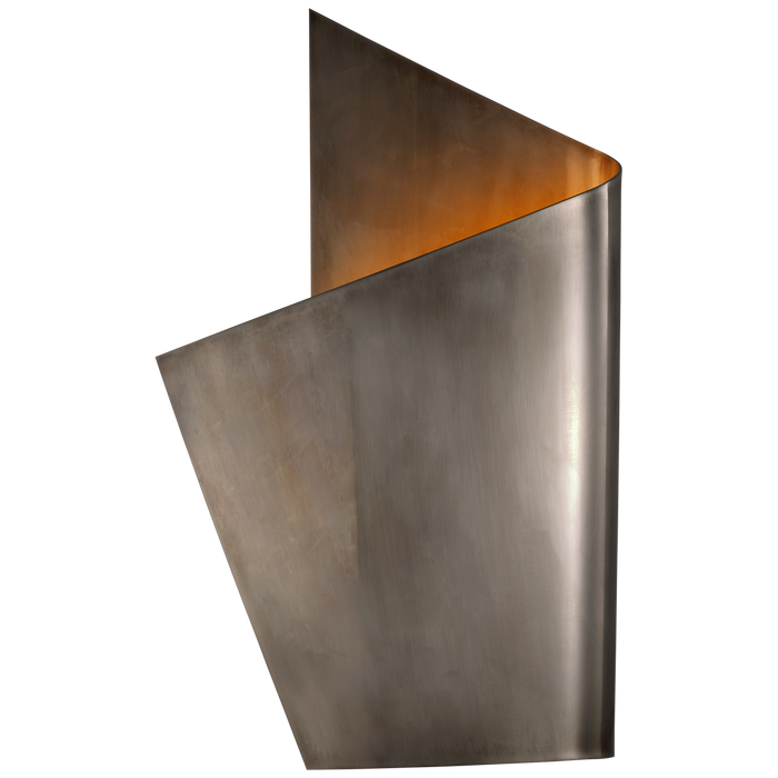 Piel Left Wrapped Sconce - Pewter Finish