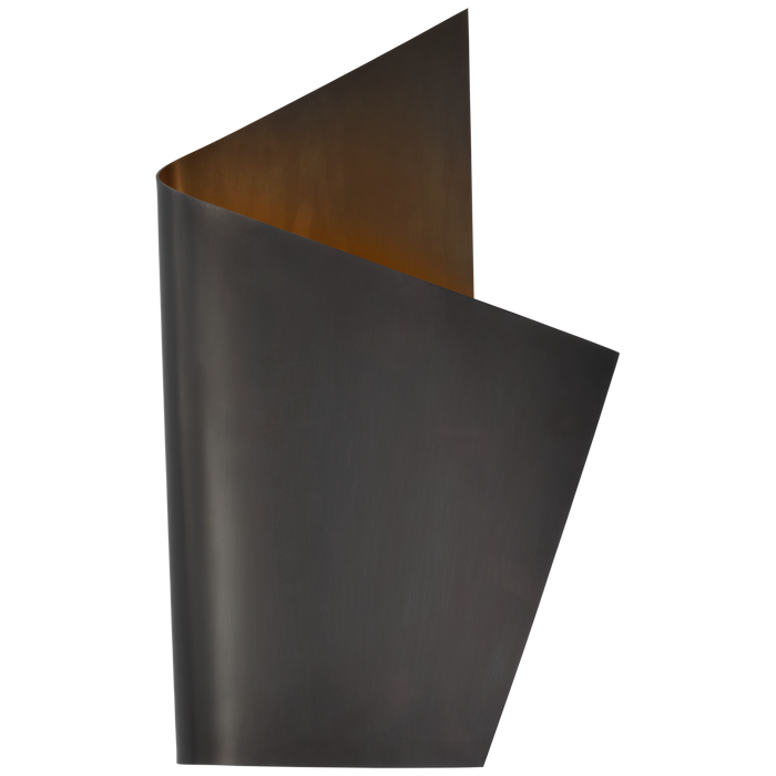 Piel Right Wrapped Sconce - Bronze Finish