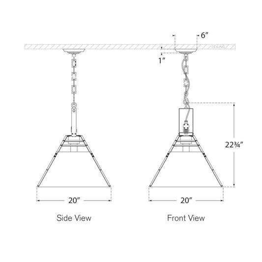 Pierre Medium Pendant - Diagram